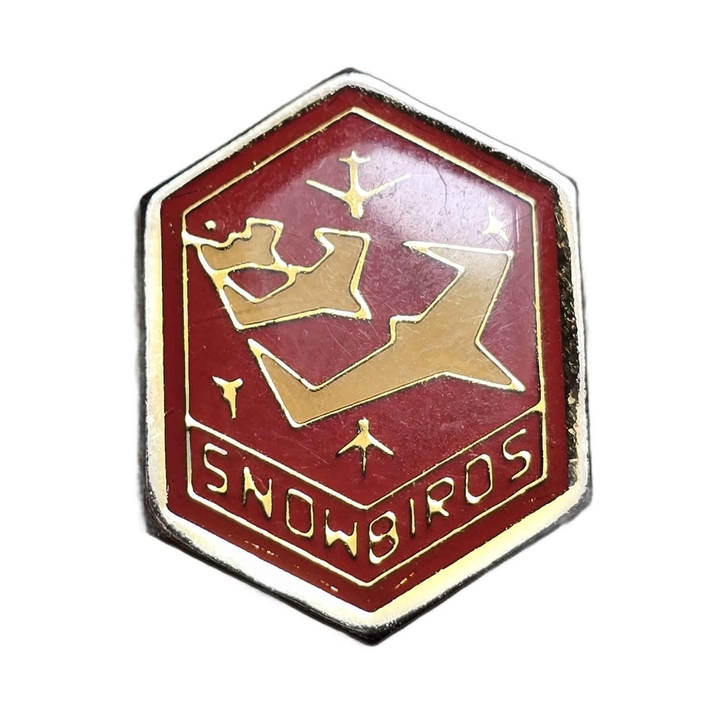 Canadian Forces Snowbirds Aerobatics Team Hexagon Logo Lapel Vest Hat Pin G2